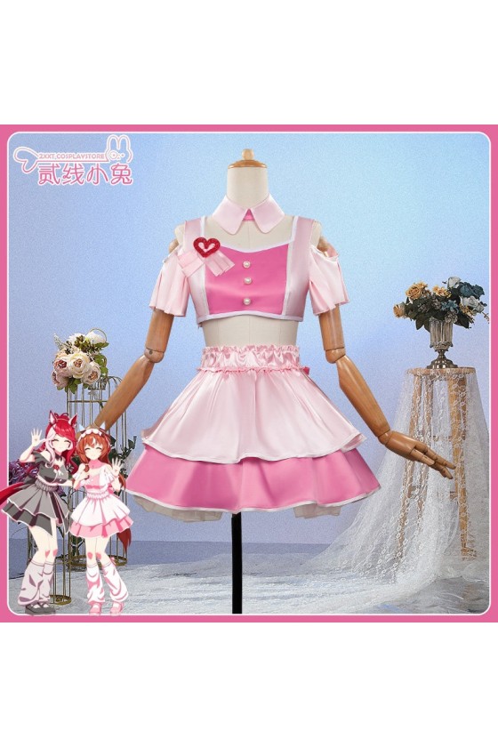 2XXT Cosplay Uma Musume Pretty Derby Meni Shuki Rush-sshu 4th Anniversary Live Pink Outfit Cosplay Costume